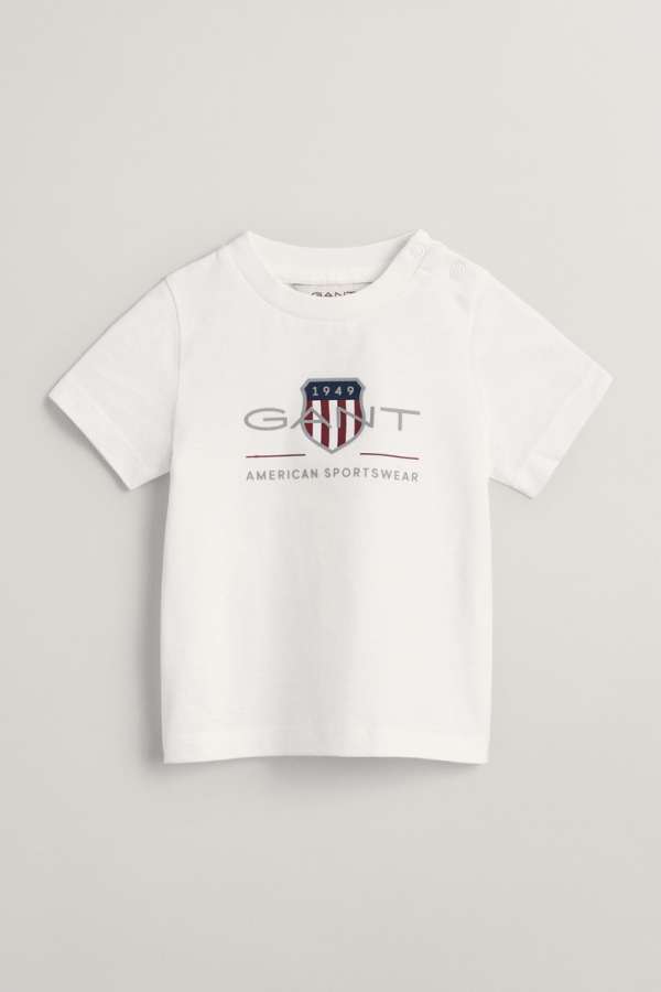 PÓLÓ GANT ARCHIVE SHIELD SS T-SHIRT WHITE