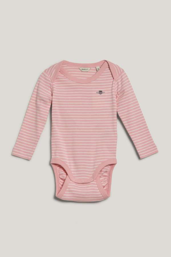 BODY GANT STRIPED SHIELD AMERICAN NECK BODY BLUSHING PINK