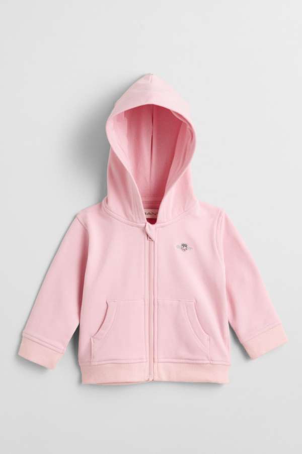 MELEGÍTŐ FELSŐ GANT SHIELD ZIP HOODIE BLUSHING PINK