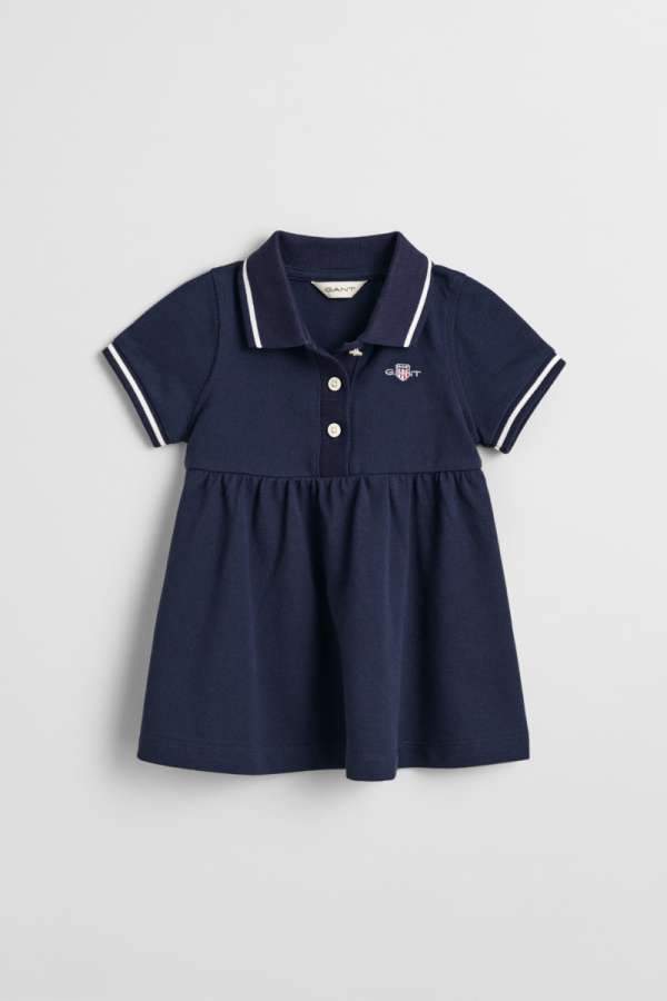 RUHA GANT PIQUE SPIN DRESS MARINE