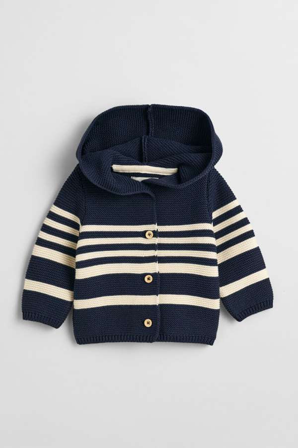 KARDIGÁN GANT BRETON STRIPED CARDIGAN MARINE