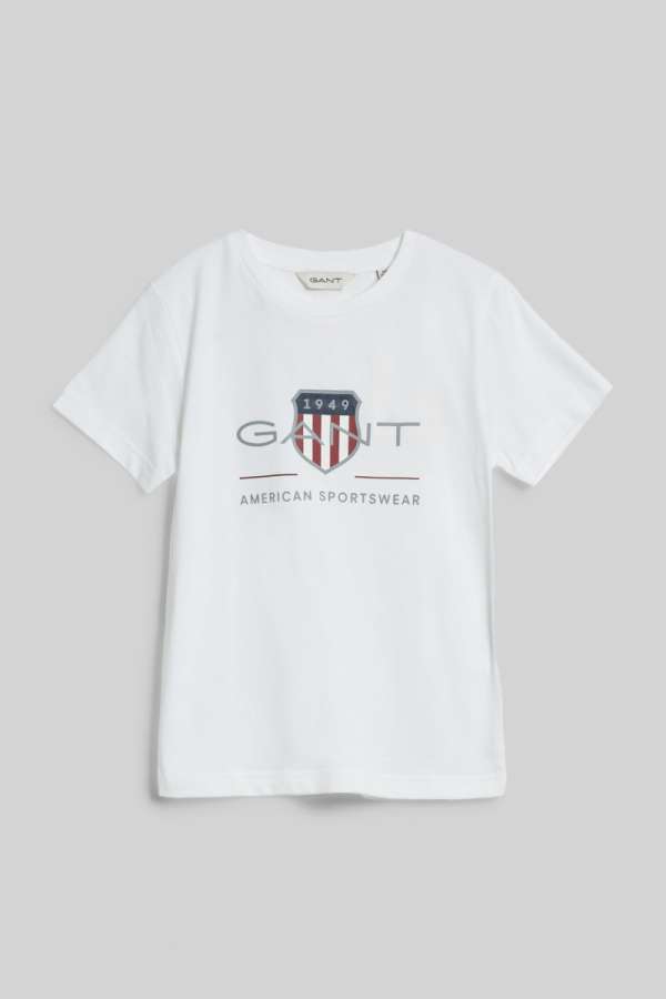 PÓLÓ GANT ARCHIVE SHIELD SS T-SHIRT WHITE