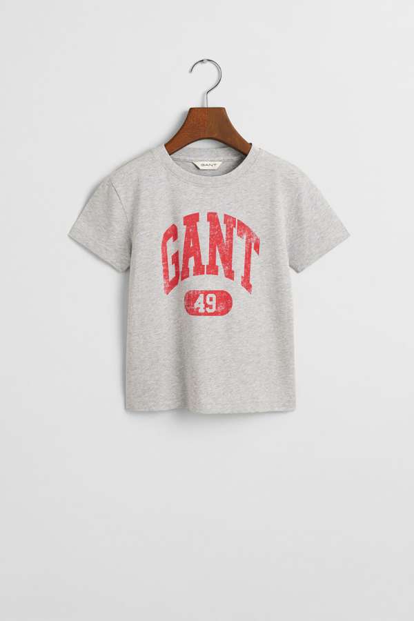 PÓLÓ GANT 49 ARCH RELAXED T-SHIRT LIGHT GREY MELANGE