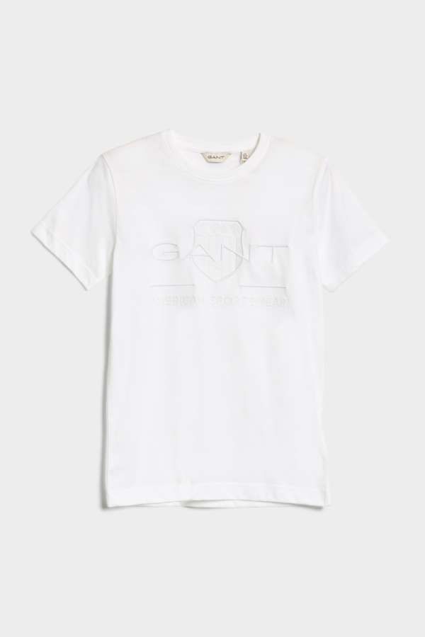 PÓLÓ GANT TONAL AS SS T-SHIRT WHITE