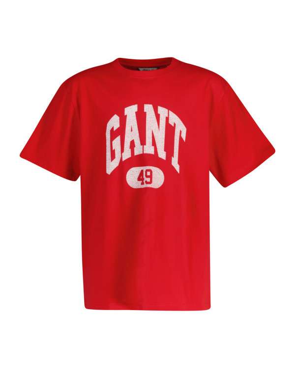 PÓLÓ GANT 49 ARCH RELAXED T-SHIRT BRIGHT RED