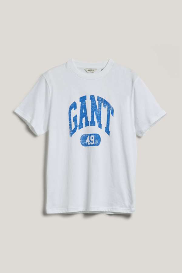 PÓLÓ GANT 49 ARCH RELAXED T-SHIRT WHITE