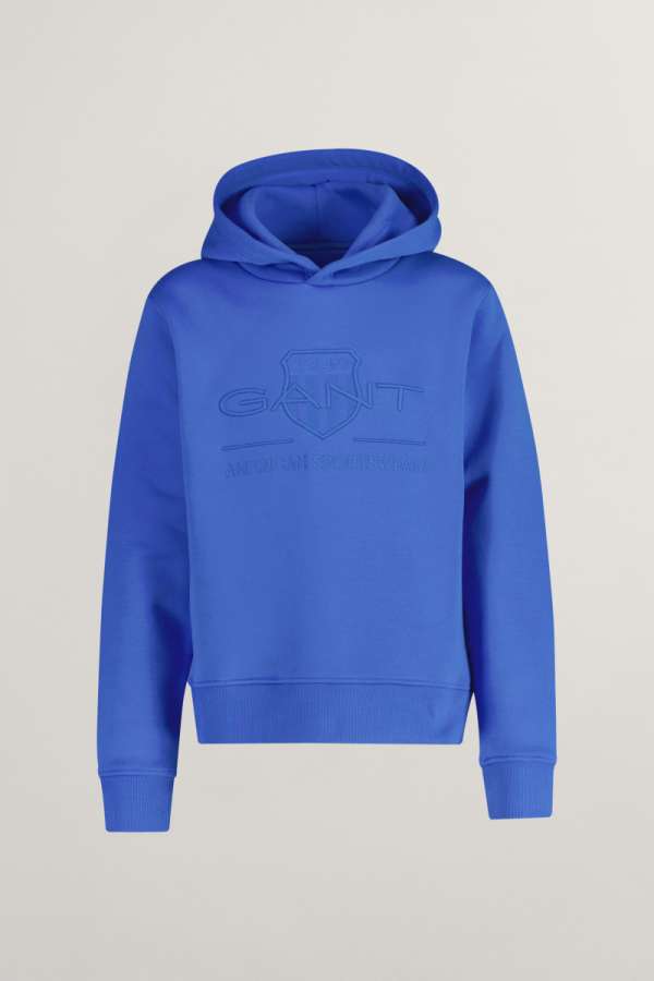 MELEGÍTŐ FELSŐ GANT TONAL AS HOODIE GREECE BLUE