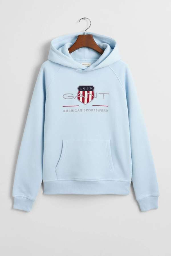MELEGÍTŐ FELSŐ GANT ARCHIVE SHIELD HOODIE CALMING BLUE