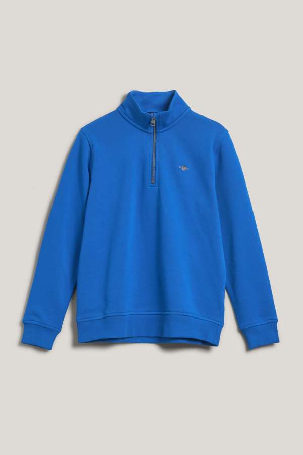 MELEGÍTŐ FELSŐ GANT SHIELD HALF ZIP SWEATSHIRT GREECE BLUE
