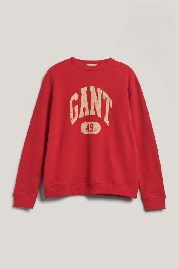 MELEGÍTŐ FELSŐ GANT 49 ARCH RELAXED C-NECK BRIGHT RED