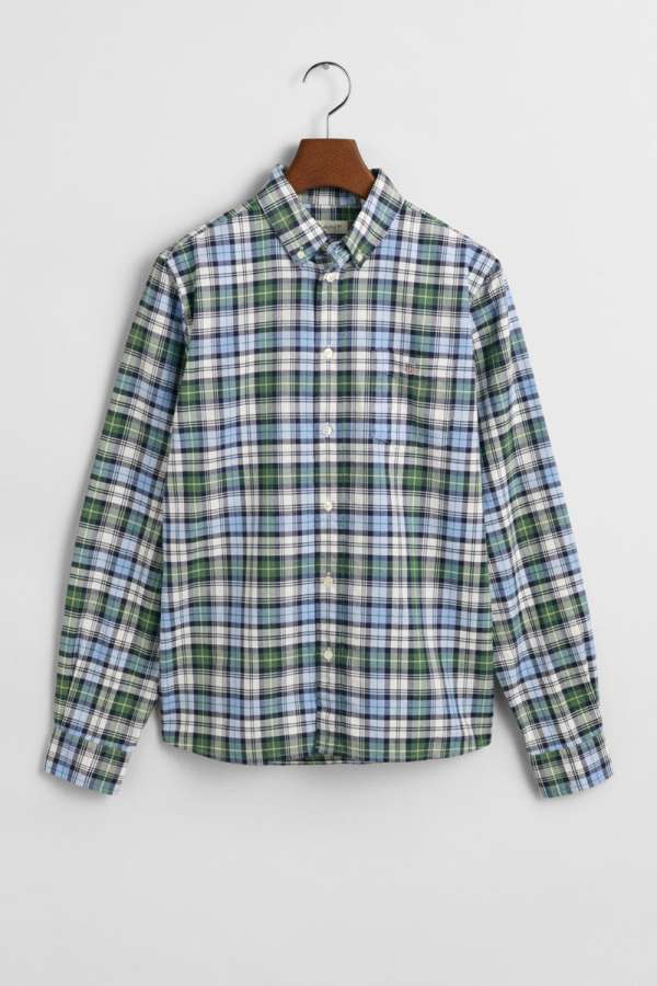 ING GANT ARCHIVE OXFORD CHECKED SHIRT CLEAR SKY
