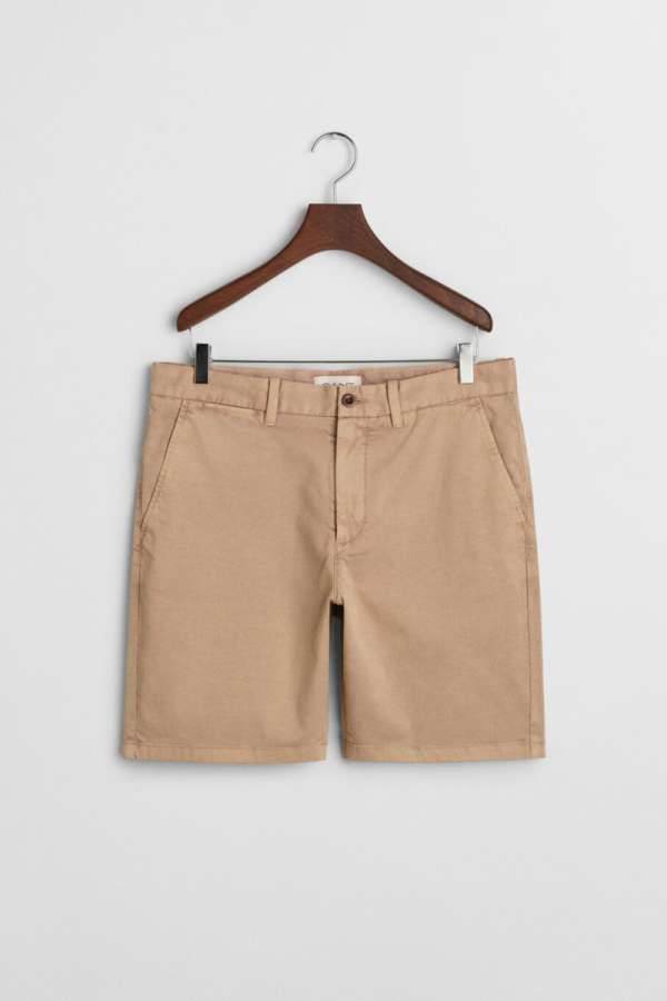 RÖVIDNADRÁG GANT REG DOBBY CHINO SHORTS DARK KHAKI