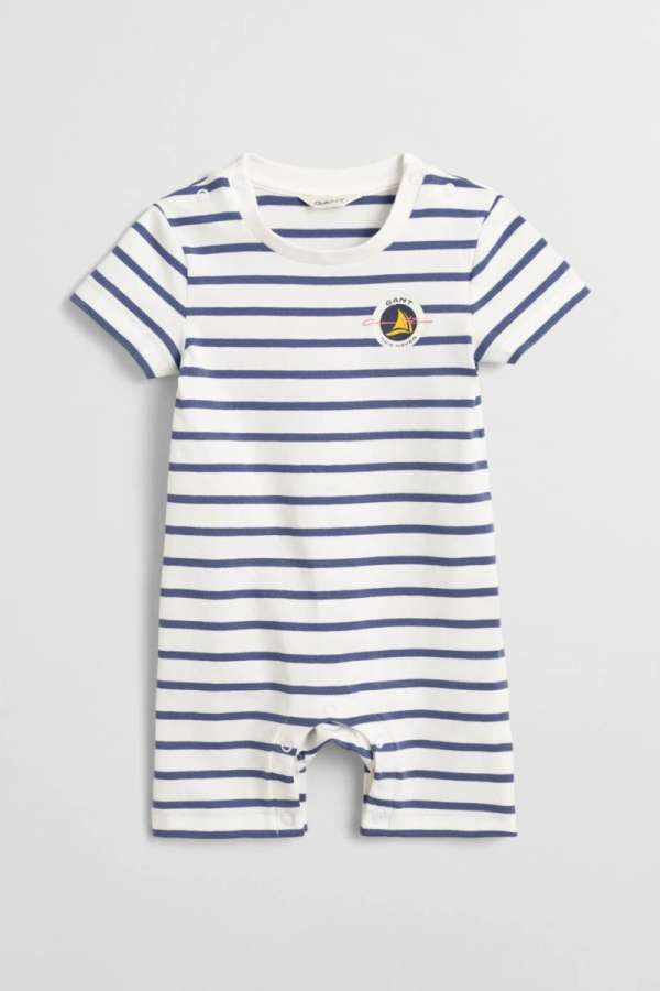 BODY GANT STRIPED JERSEY ROMPER DUSTY NAVY