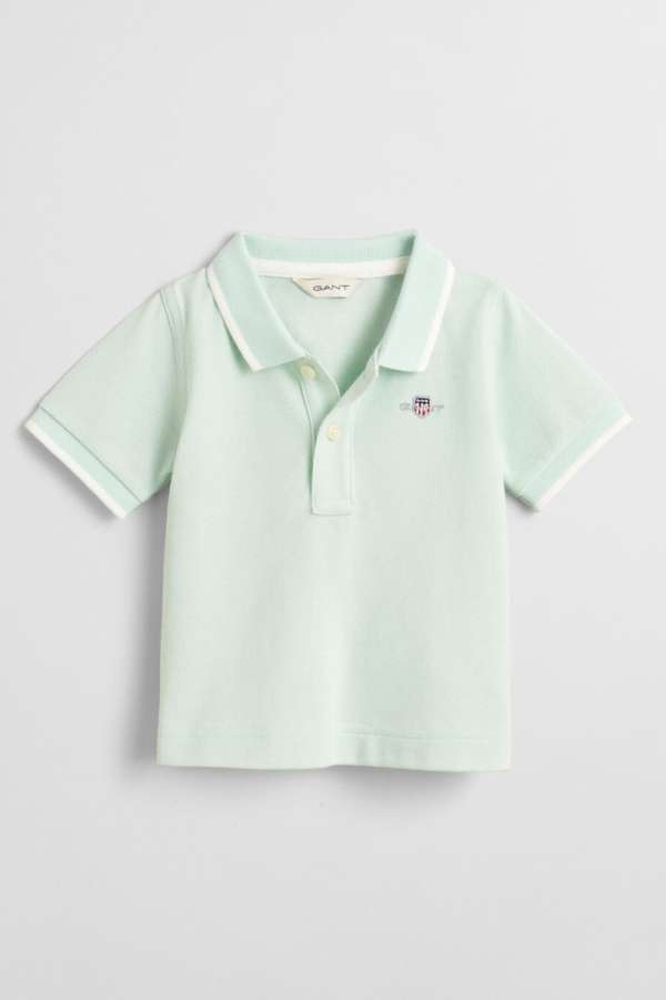 PÓLÓ GANT CONTRAST TP SS PIQUE RUGGER FADED MINT