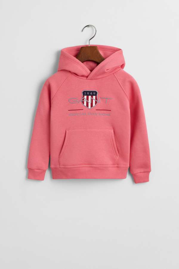 MELEGÍTŐFELSŐ GANT ARCHIVE SHIELD RAGLAN HOODIE BLUSH PINK