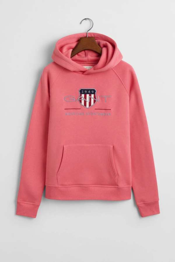 MELEGÍTŐFELSŐ GANT ARCHIVE SHIELD HOODIE BLUSH PINK