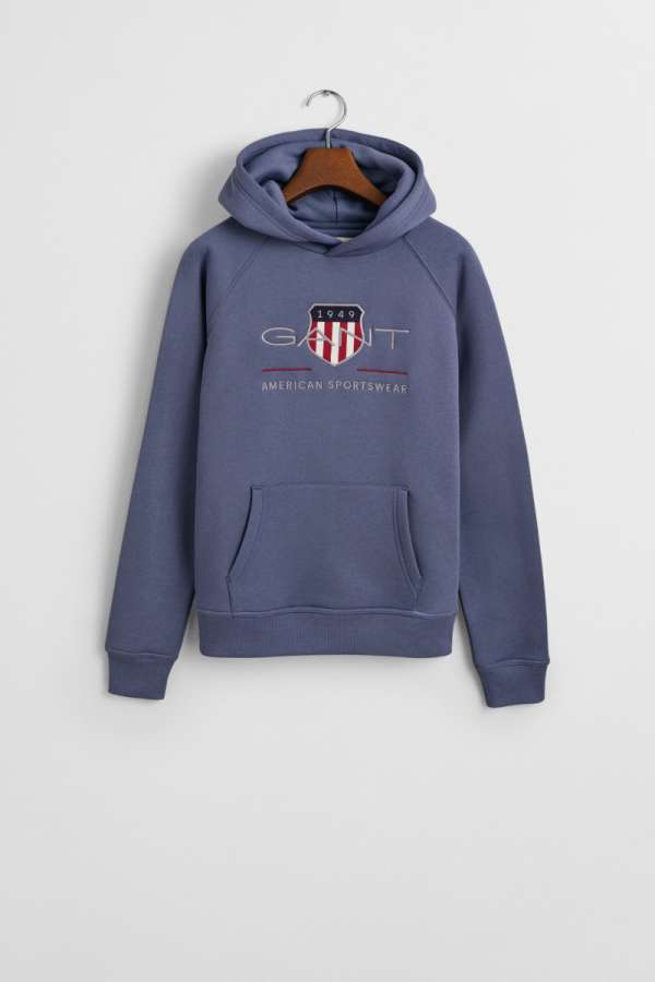 MELEGÍTŐFELSŐ GANT ARCHIVE SHIELD HOODIE DUSTY NAVY