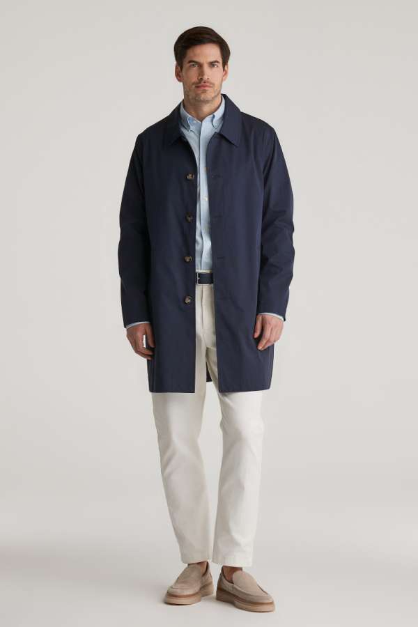 KABÁT GANT COTTON CAR COAT EVENING BUE