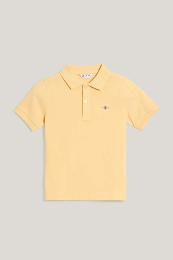 PÓLÓ GANT SHIELD SS PIQUE DUSTY LIGHT YELLOW