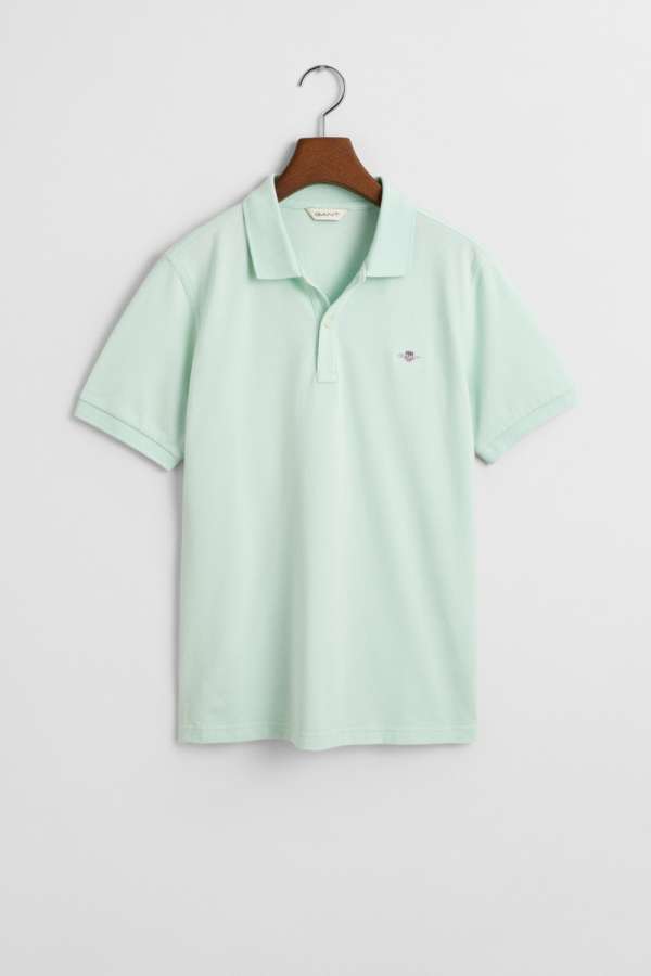 PÓLÓ GANT SHIELD SS PIQUE FADED MINT
