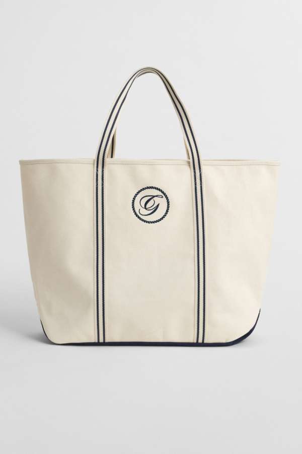 TÁSKA GANT CANVAS BEACH TOTE BAG CREAM
