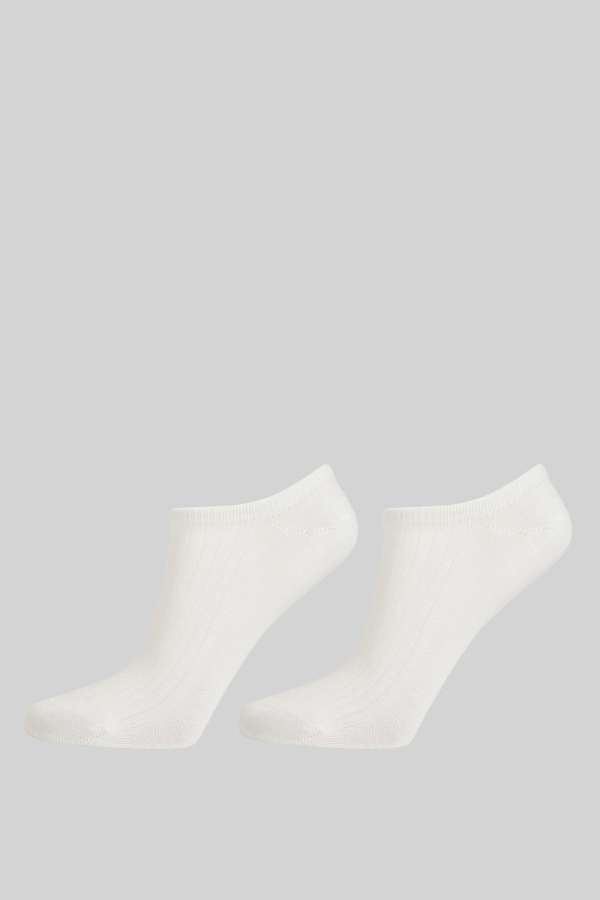 ZOKNI GANT LYOCELL RIB LOW CUT SOCKS 2-PACK EGGSHELL