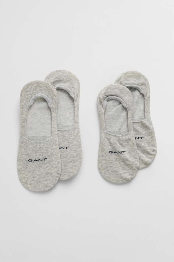 ZOKNI GANT INVISIBLE SOCKS 2-PACK LIGHT GREY MELANGE