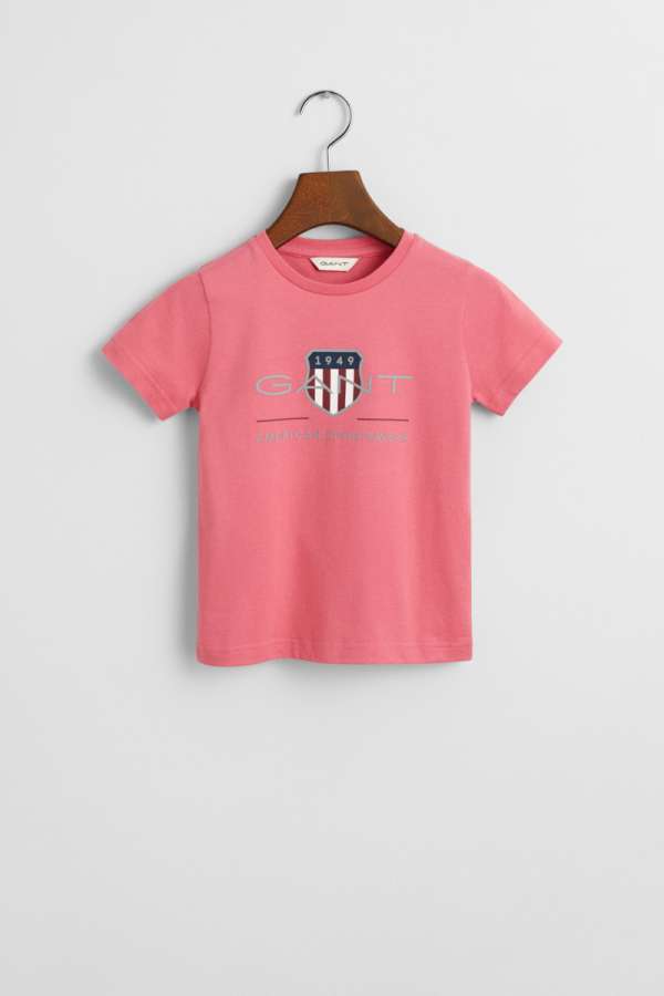 PÓLÓ GANT ARCHIVE SHIELD SS T-SHIRT BLUSH PINK
