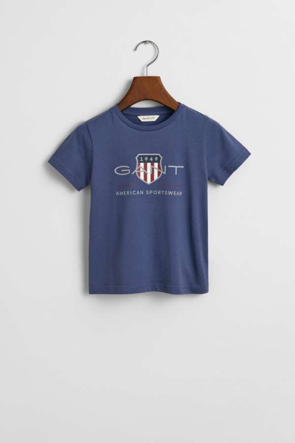 PÓLÓ GANT ARCHIVE SHIELD SS T-SHIRT DUSTY NAVY
