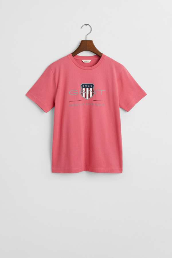 PÓLÓ GANT ARCHIVE SHIELD SS T-SHIRT BLUSH PINK