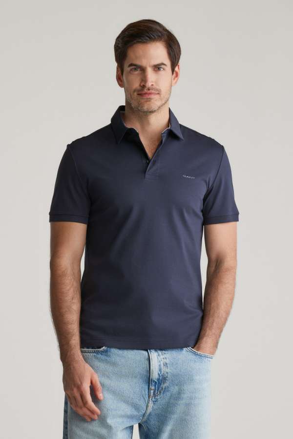 PÓLÓ GANT ERCERISED SS POLO EVENING BLUE