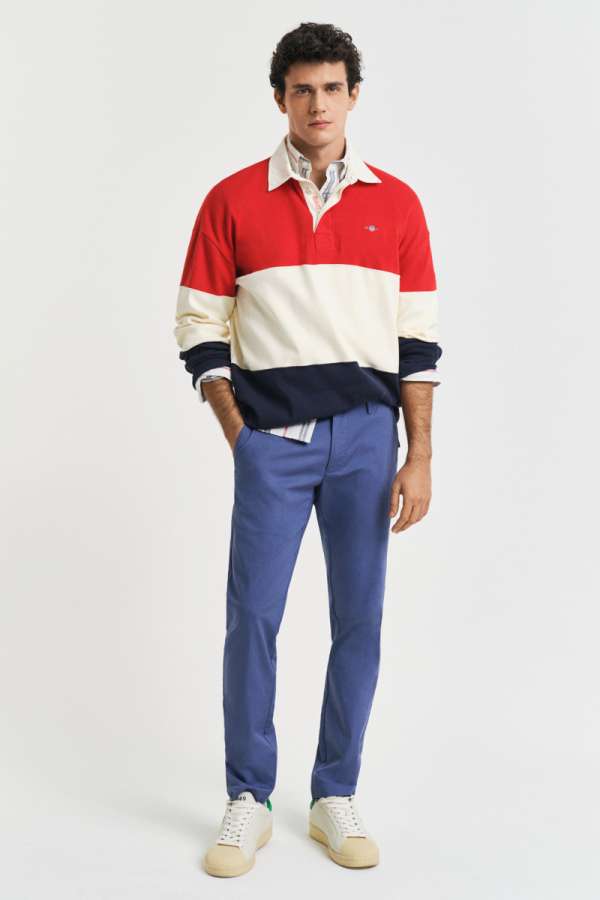 NADRÁG GANT SLIM SPORTS CHINOS DUSTY NAVY