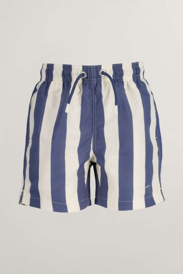 FÜRDŐRUHA GANT BLOCK STRIPE SWIM SHORTS DUSTY NAVY