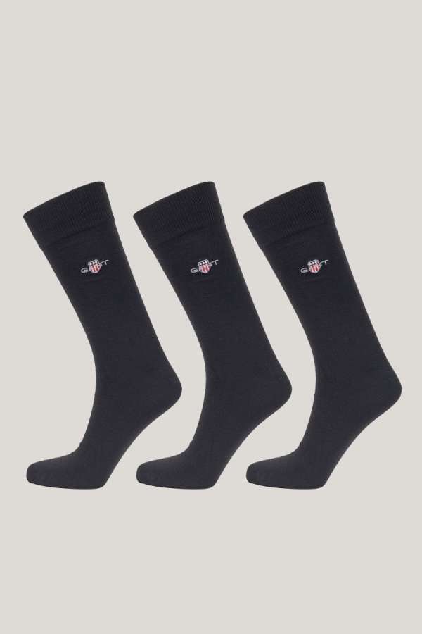 3-PACK ZOKNI GANT SHIELD SOCKS 3-PACK EBONY BLACK
