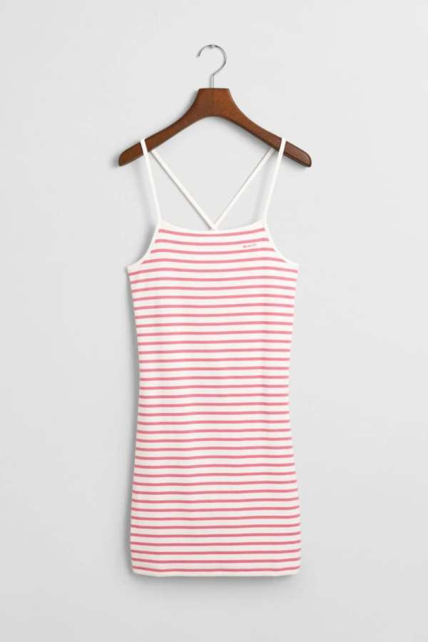 RUHA GANT STRIPED TANK DRESS BLUSH PINK