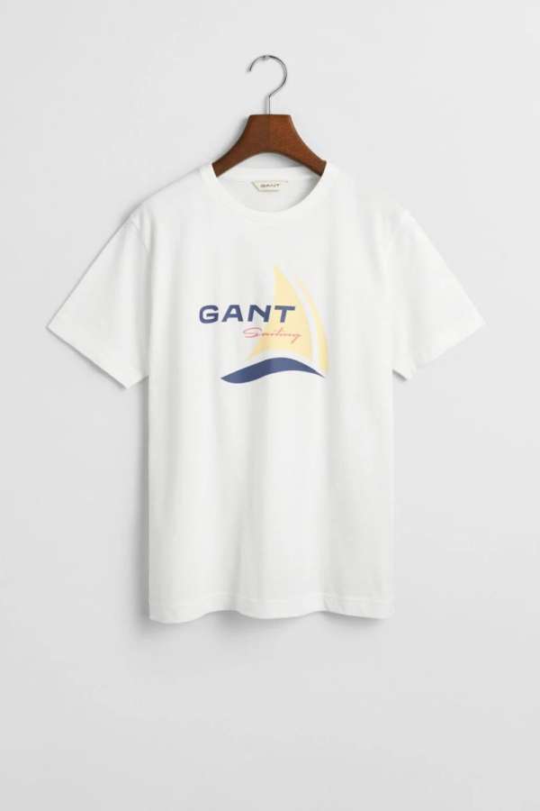 PÓLÓ GANT SAILING GRAPHIC T-SHIRT WHITE