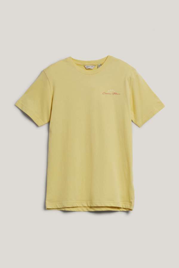 PÓLÓ GANT SAILING GAPHIC T-SHIRT DUSTY LIGHT YELLOW