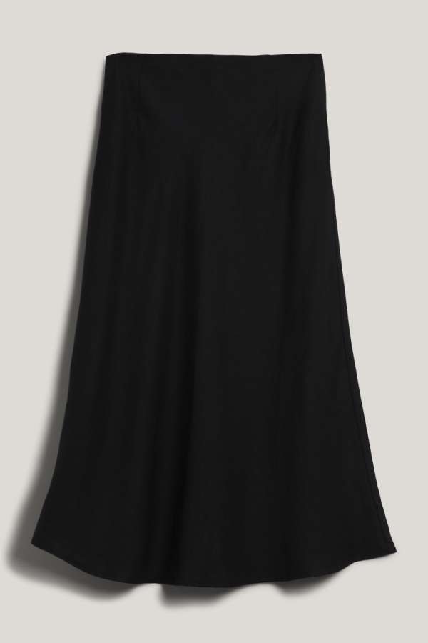 SZOKNYA GANT LINEN BLEND SKIRT BLACK