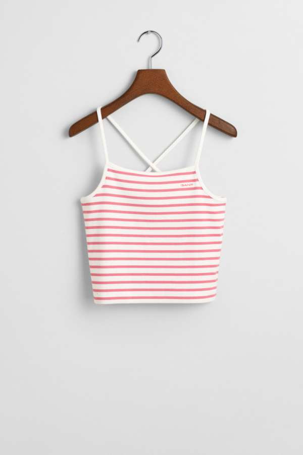 PÓLÓ GANT STRIPED TANK TOP BLUSH PINK