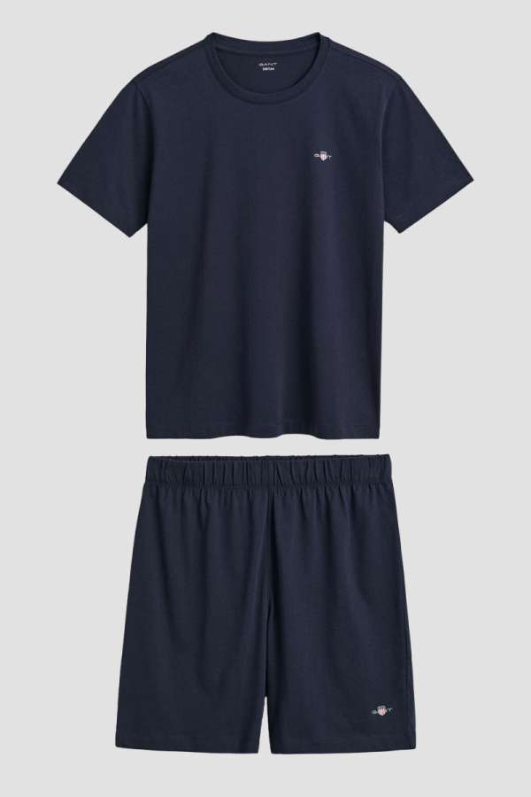 PIZSAMA GANT JERSEY PJ SET EVENING BLUE
