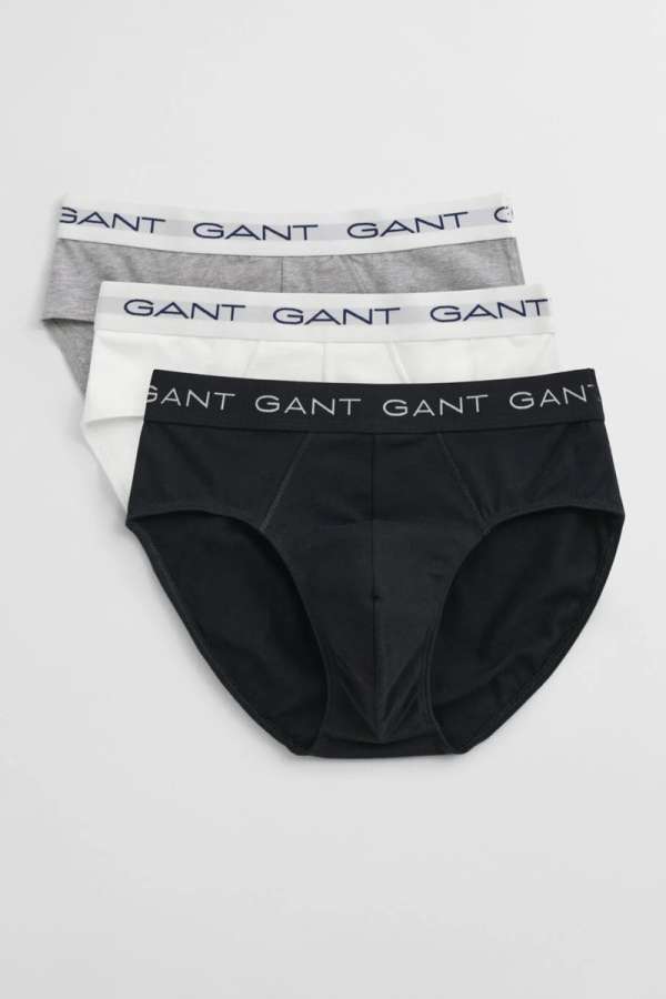 ALÓNEMŰ GANT BRIEF 3-PACK LIGHT GREY MELANGE