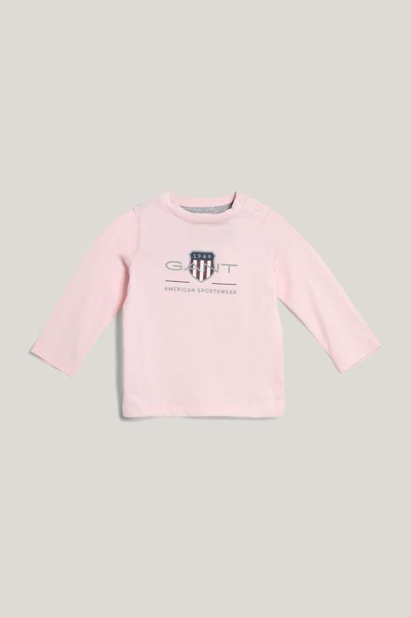 PÓLÓ GANT ARCHIVE SHIELD LS T-SHIRT SALMON