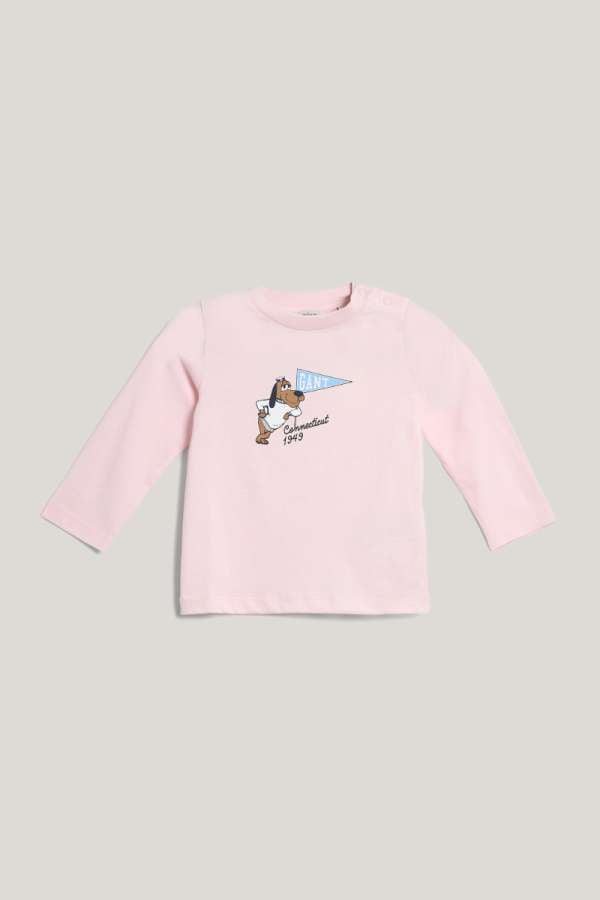 PÓLÓ GANT GRAPHIC LS T-SHIRT SALMON