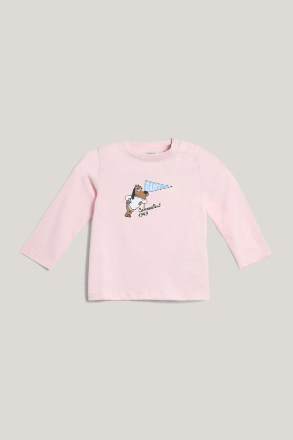 PÓLÓ GANT GRAPHIC LS T-SHIRT SALMON