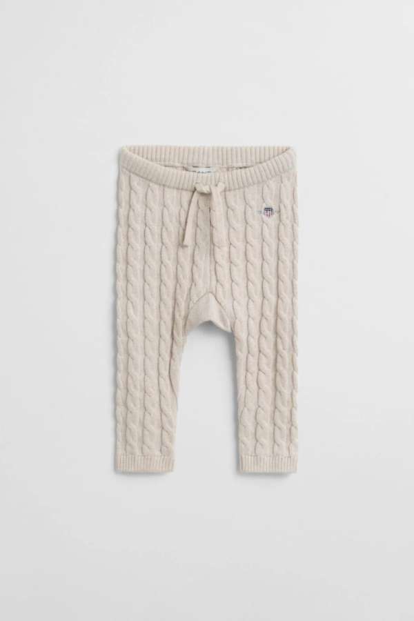 TRÉNINGNADRÁG GANT SHIELD COTTON CABLE LEGGINGS LIGHT BEIGE MELANGE