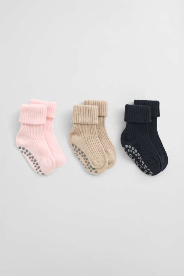 ZOKNI GANT SOCKS 3-PACK SALMON