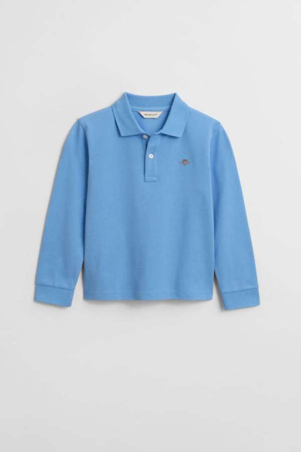 PÓLÓ GANT SHIELD LS PIQUE POLO DREAM BLUE
