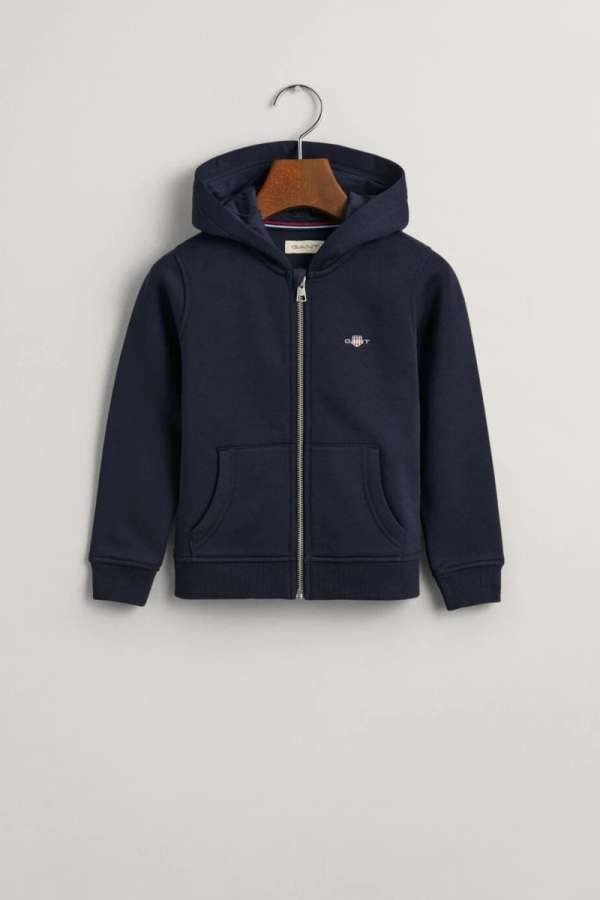 MELEGÍTŐFELSŐ GANT SHIELD ZIP HOODIE EVENING BLUE