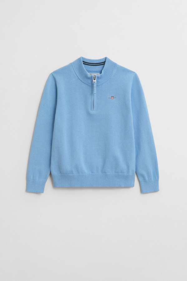 PULÓVER GANT SHIELD COTTON HALF ZIP DREAM BLUE