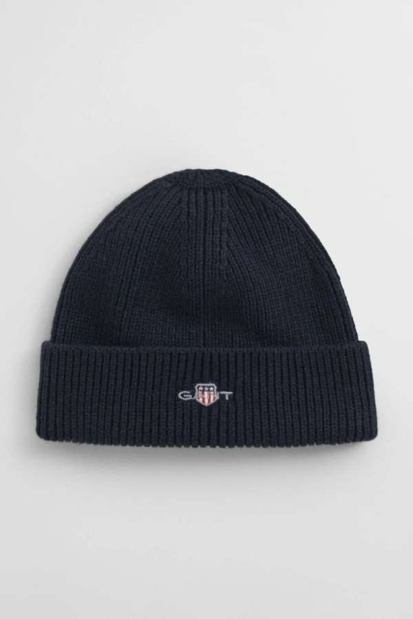 SAPKA 1-6 ÉVES GANT SMALL ARCHIVE SHIELD BEANIE EVENING BLUE
